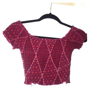 Kendall and Kylie off the shoulder crop top